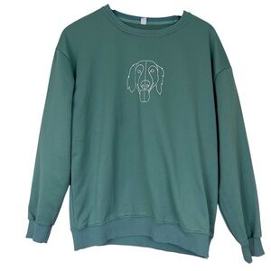 Green golden retriever dog sweatshirt